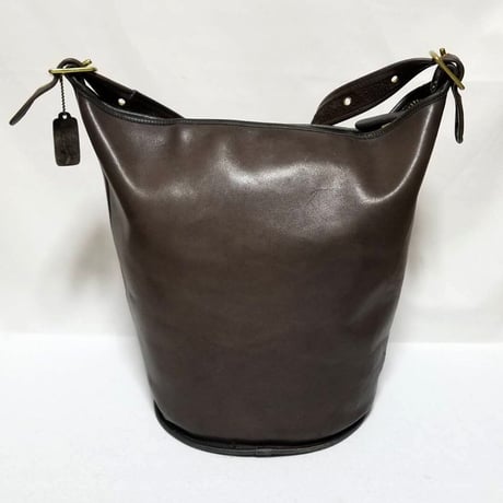 Vintage Coach Style 786−5744 XL Duffle Sac NYC Brown Glove Tanned Leather Shoulder Bucket Bag