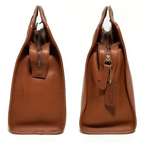 Mint!  Vintage Coach 9995 Zip Top Shopper British Tan Glove Tanned Leather Crossbody Large Toto