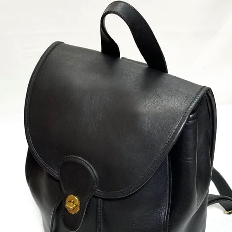 Vintage Coach  9943 Classic Backpack Rucksack Weekender Leather Black Near Mint Condition