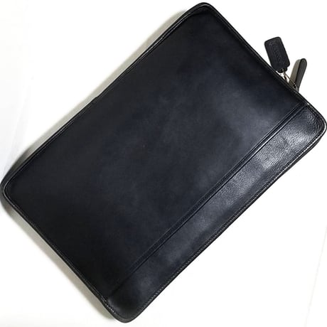 Vintage Coach Rare 956−8818 N.Y.C. Document Laptop Case TALON Zipper Black Leather Portfolio #5225