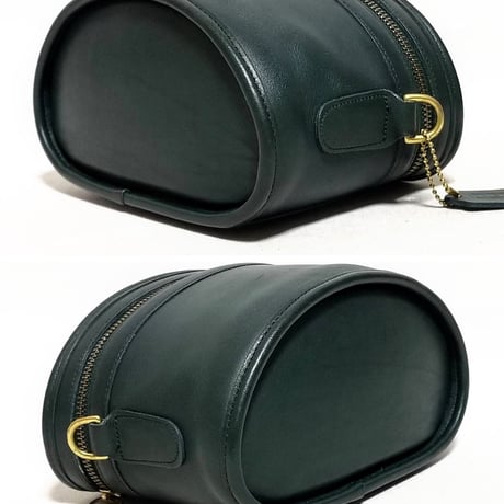 Vintage Coach Rare 9955 Trail Bag Bottle Green Glove Tanned Leather Shoulder Bag Crossbody