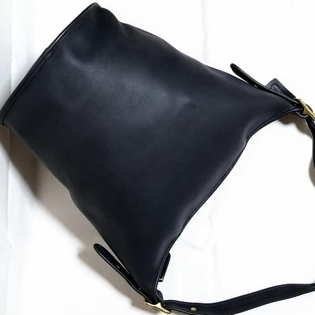 Unused！ Vintage Coach Rare 9085 XL Duffle Sac Navy Glove Tanned Leather Shoulder Bucket Bag