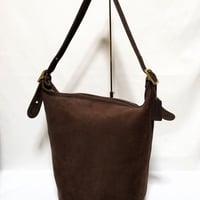Vintage Coach Rare 4950 XL Duffle Sac Sonoma Collection Brown Nubuc Leather Bucket Bag