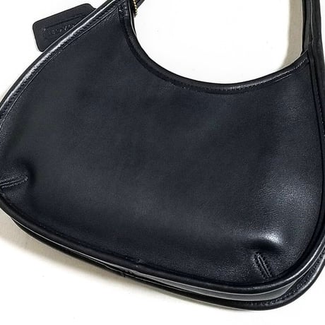 Mint Vintage Coach 9027 Ergo Mini Black Glove Tanned Leather Hobo Purse