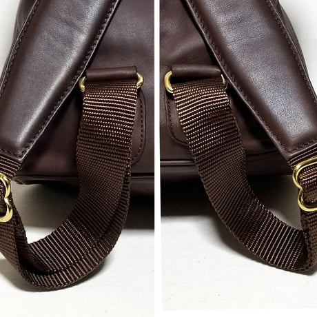 New Unused!  Vintage Coach Very Rare 0547 Flap Backpack Mahogany Glove Tanned Leather Travel