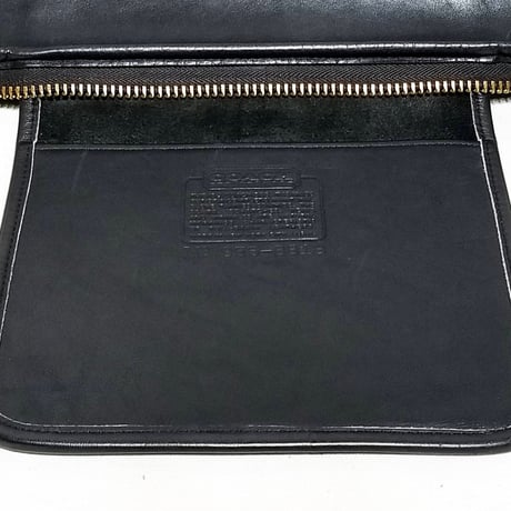 Vintage Coach Rare 956−8818 N.Y.C. Document Laptop Case TALON Zipper Black Leather Portfolio #5225