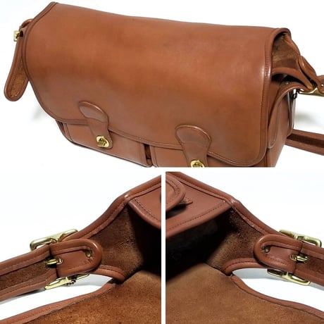 Excellent  Vintage Coach Rare 5281 Field Bag Messenger Brief British Tan Glove Tanned Leather