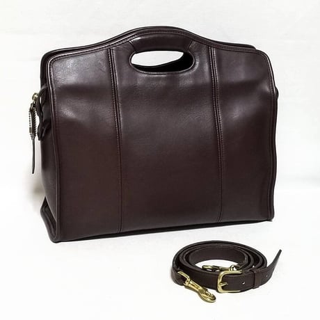 Excellent!  Vintage Coach 9995 Zip Top Shopper Mahogany  Glove Tanned Leather Crossbody Large Toto