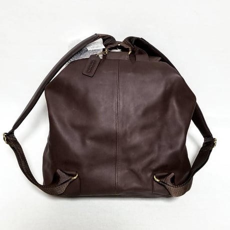New Unused!  Vintage Coach Very Rare 0547 Flap Backpack Mahogany Glove Tanned Leather Travel