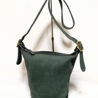Vintage Coach Very Rare 4952 Helen's Legacy Nubuc Green Shoulder Bag Crossbody