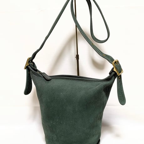 Vintage Coach Very Rare 4952 Helen's Legacy Nubuc Green Shoulder Bag Crossbody
