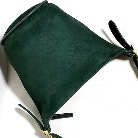 ② Vintage Coach Rare 4952 Daffle Bag Green Nubac Leather Sonoma Collection Crossbody Good pre-owned