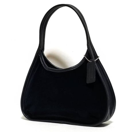 Mint Vintage Coach Rare 6101 Ergo Boho Black Velvet Leather Collector Bag Purse