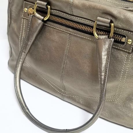 Near Mint!  Vintage Coach Rare 12791 Limited Ed. Bleecker Street Peyton Legacy Toto Platinum Leather