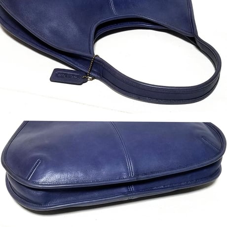 Vintage Coach Rare 9024 Ergo Navy Glove Tanned Leather Great Pre-owned Condition Hobo Purse
