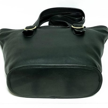 Vintage Coach Very Rare Zip Shopper Toto Green Leather Shoulder Bag Weekender Very Good Pre-owned
