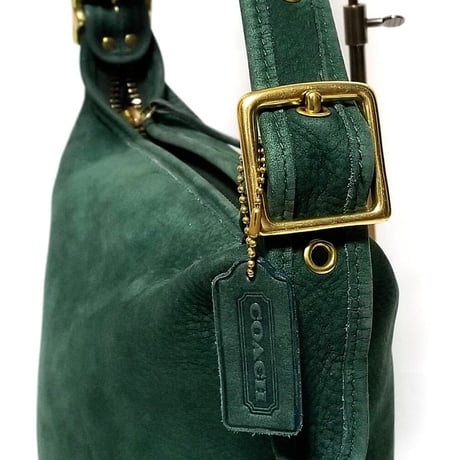 Near Mint! Vintage Coach Rare 4952 Duffle Bag Green Nuback Leather Sonoma Collection Crossbody #9953