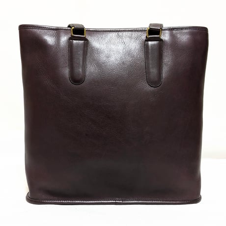 Excellent! Vintage Coach Rare 547−8714 Zipper Large Toto NYC Burgundy Glove Tanned Leather Shoulder
