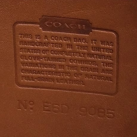 Mint  Vintage Coach 9085 XL Duffle Sac British Tan Glove Tanned Leather Shoulder Bucket Bag