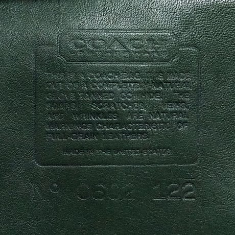 Excellent! Vintage Coach Rare Gallery Bag 0602−122 Green Glove Tanned Leather Shoulder Bag Crossbody