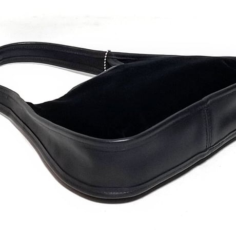 Mint Vintage Coach Rare 6101 Ergo Boho Black Velvet Leather Collector Bag Purse