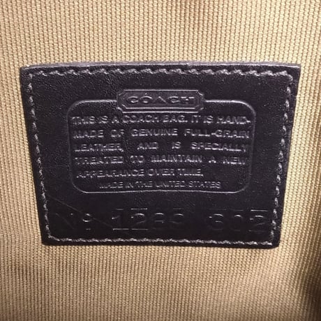 Mint!  Vintage Coach Very Rare Sheridan Collection Zip Top Bag Small Black Leather 1289−302 Handbag