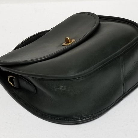 Vintage Coach Rare “Small” Plaza #9860 Green Leather 2way Crossbody Shoulder bag