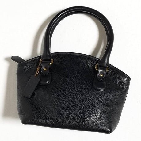 Mint!  Vintage Coach Very Rare Sheridan Collection Zip Top Bag Small Black Leather 1289−302 Handbag