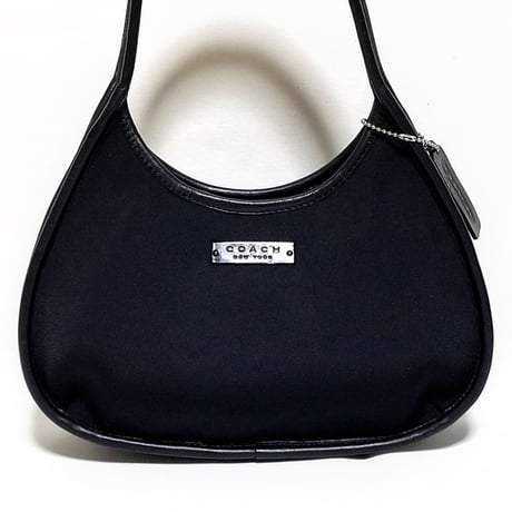 Excellent! Vintage Coach Rere 6202 Mini Ergo Neoprene Bag Black Leather Trim