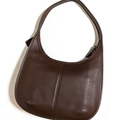 Mint!  Vintage Coach 9033 Large Ergo Pocket Zip Mahogany Glove Tanned Leather Shoulder Bag Hobo