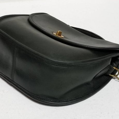 Vintage Coach Rare “Small” Plaza #9860 Green Leather 2way Crossbody Shoulder bag