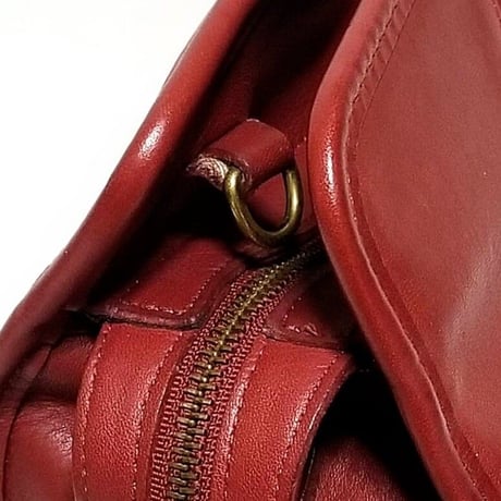 Vintage Coach 9995 Zip Top Shopper Red Glove Tanned Leather Crossbody Very Good Pre-owned Condition