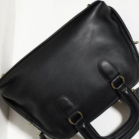 Mint Vintage Coach Rare Baxter Doctor Bag Black Leather Shoulder Crossbody Bag 1149−335  #9903