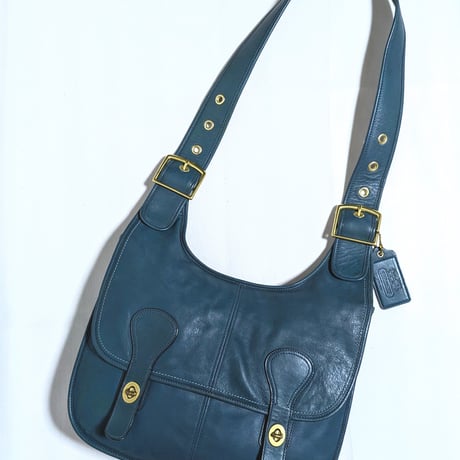 Vintage Coach  Very Rare 12805 Erin Tote Bleecker Street Ltd Ed. Teal  Remake of the Pony Express