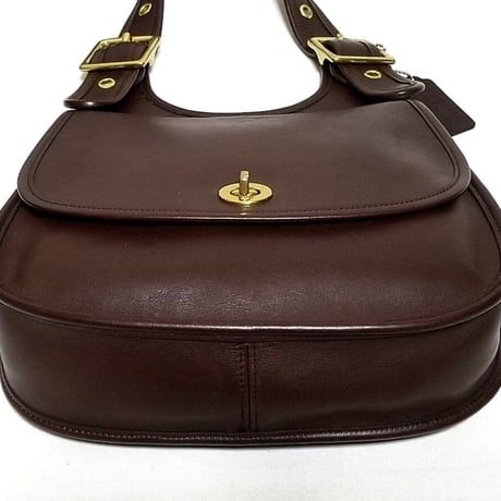 Excellent!  Vintage Coach Rare 9988 Crescent Berkeley Saddle Bag Mahogany Glove Tanned Leather