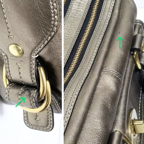 Near Mint!  Vintage Coach Rare 12791 Limited Ed. Bleecker Street Peyton Legacy Toto Platinum Leather