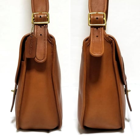 Excellent!  Vintage Coach Rare Carrier Messenger Bag British Tan Glove Tanned Leather Shoulder Bag
