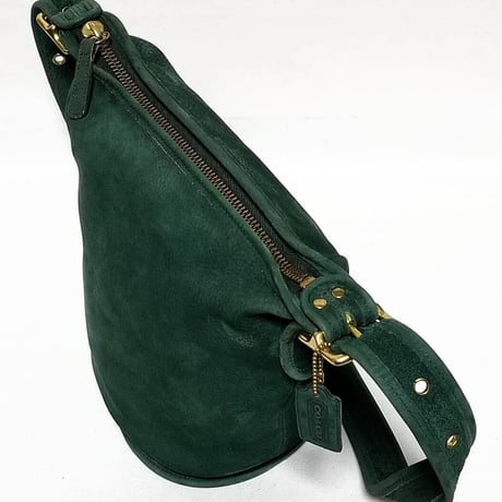Near Mint! Vintage Coach Rare 4952 Duffle Bag Green Nuback Leather Sonoma Collection Crossbody #9953