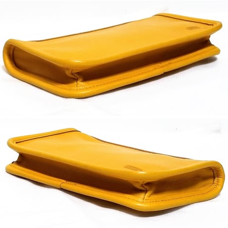 ⭐Set Sales  Great pre-owned  Vintage Coach  Yellow Leather Coin purse Wallet Key fob Key chain