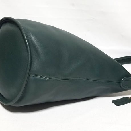 Mint  Vintage Coach Rare 9085 XL Duffle Sac Bottle Green Glove Tanned Leather Shoulder Bucket Bag