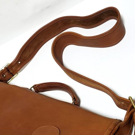Excellent!  Vintage Coach Rare Carrier Musette Messenger Bag British Tan Glove Tanned Leather