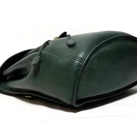 Vintage Coach  9943 Rare Bottle Green Leather Classic Backpack Rucksack Weekender Good Condition
