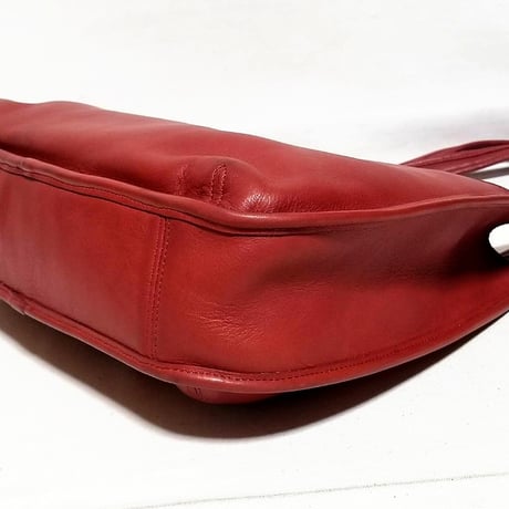 Restocked!  Vintage Coach Rare 9035 Double Shoulder Strap Red Glove Tanned Leather Hobo