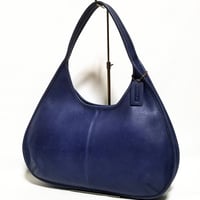 Vintage Coach Rare 9024 Ergo Navy Glove Tanned Leather Great Pre-owned Condition Hobo Purse