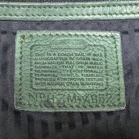 Vintage Coach Very Rare 4952 Helen's Legacy Nubuc Green Shoulder Bag Crossbody