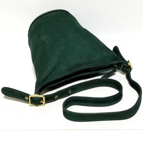 ② Vintage Coach Rare 4952 Daffle Bag Green Nubac Leather Sonoma Collection Crossbody Good pre-owned