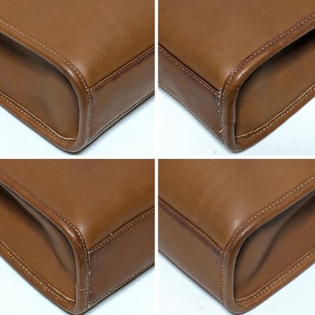 Excellent! Vintage Coach Very Rare Gramercy Brief  British Tan Glove Tanned Leather Shoulder Bag
