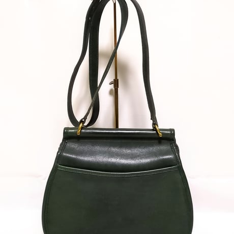 Vintage Coach  Logan Bag Rare Green Glove Tanned Leather Shoulder Bag Crossbody