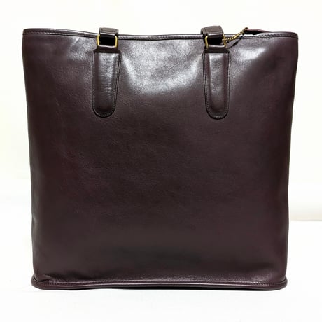 Excellent! Vintage Coach Rare 547−8714 Zipper Large Toto NYC Burgundy Glove Tanned Leather Shoulder