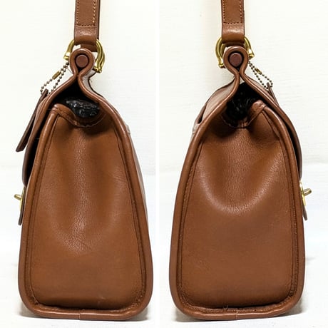 Excellent!!  Vintage Coach  Rare Logan Bag  British Tan Glove Tanned Leather Shoulder Bag